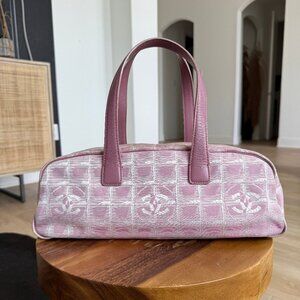 Chanel Pink Travel Ligne Bowler Bag